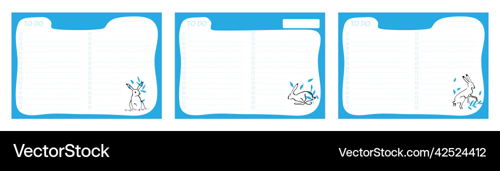 Set to do list with cute Set to do list with cute vector image