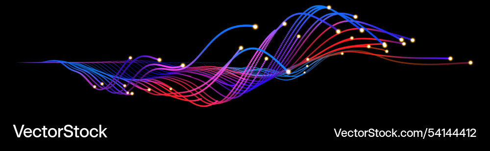 Wave pattern 3d glowing abstract digital Wave pattern 3d glowing abstract digital vector image