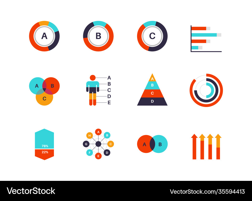Analytics Timeline & Flowchart vector image