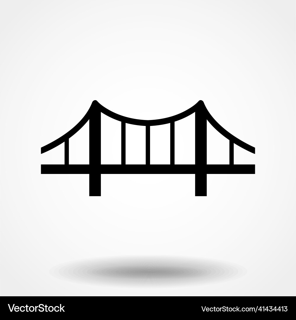 Bridge icon building symbol architecture Vector Image