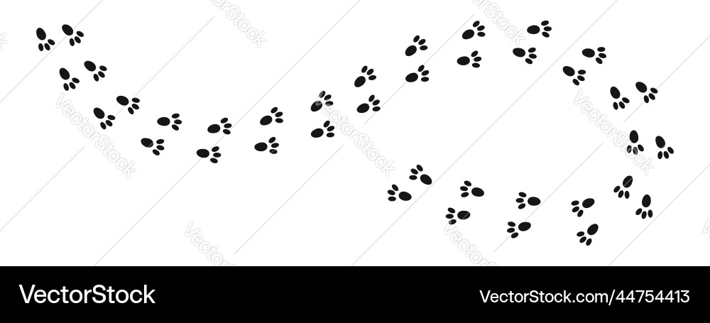 Bunny pawprints rabbit paw silhouettes stamps Vector Image