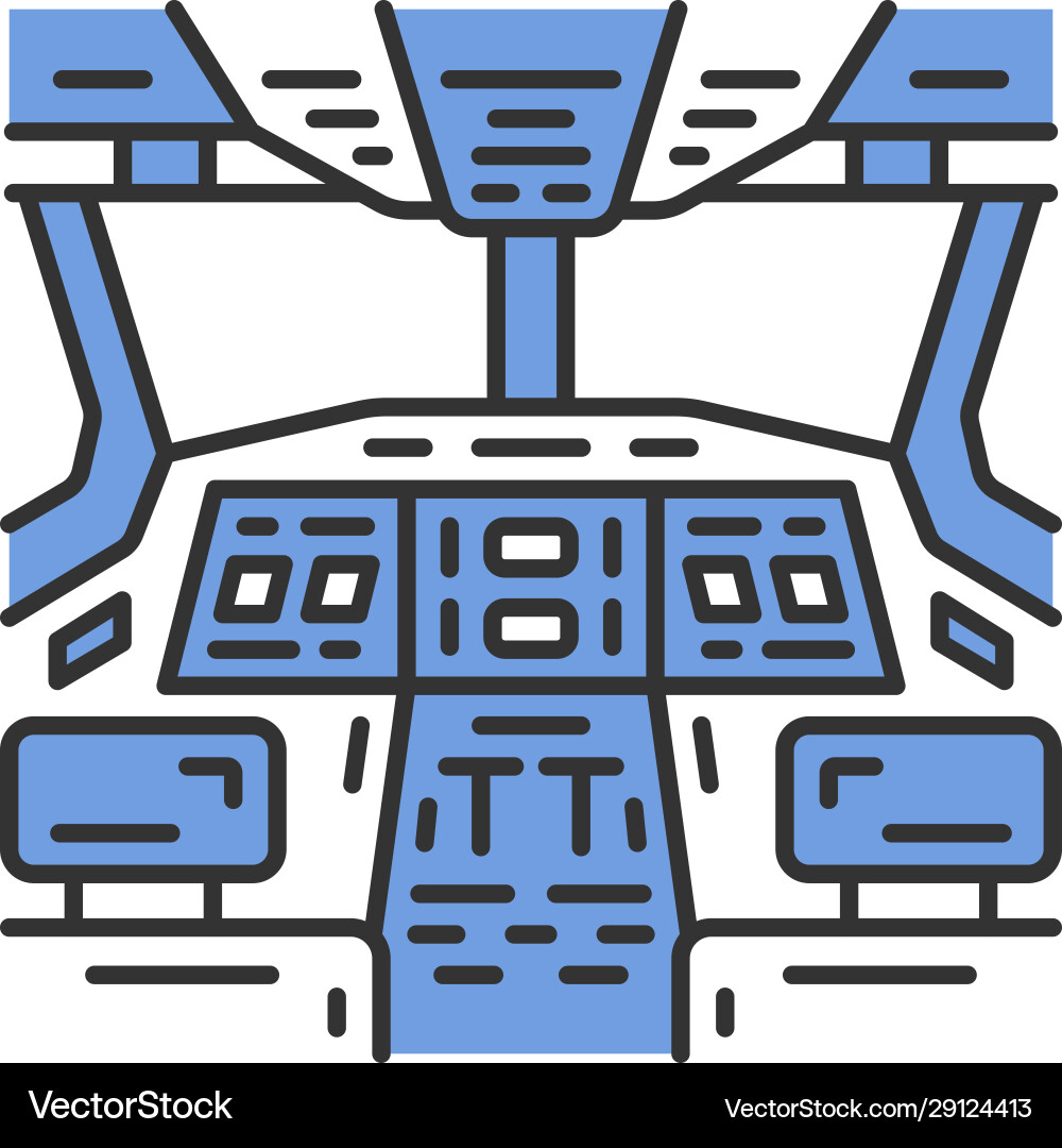 Cockpit color icon Cockpit color icon vector image
