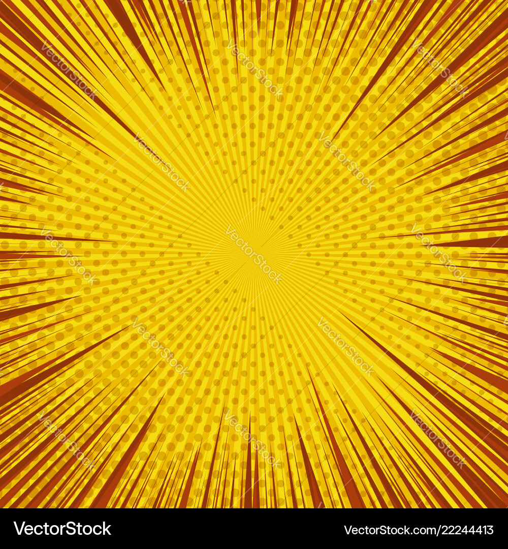 Comic page bright yellow background Royalty Free Vector