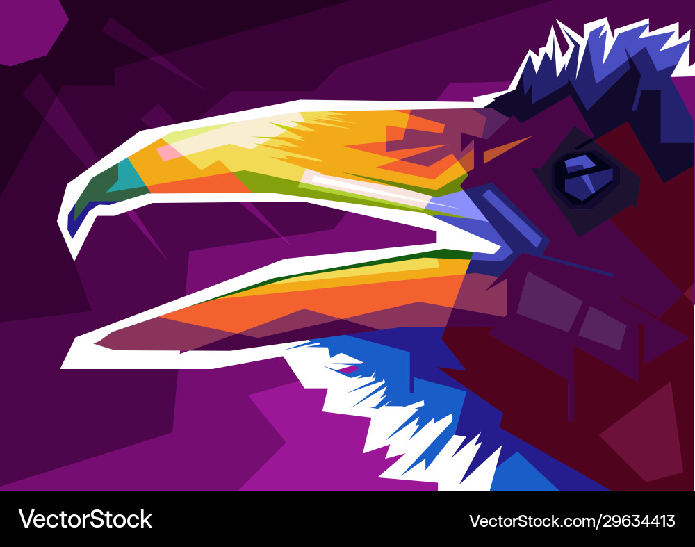Design with crow head object Vector Image