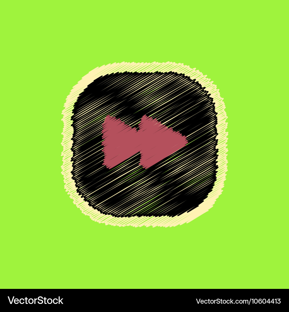 Flat icon design collection button music vector image