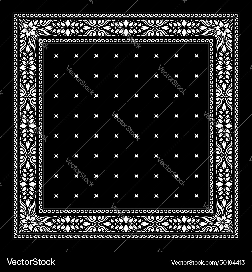 Geometric Bandana Pattern Vector Image