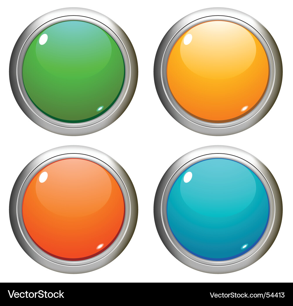 Glossy buttons vector image