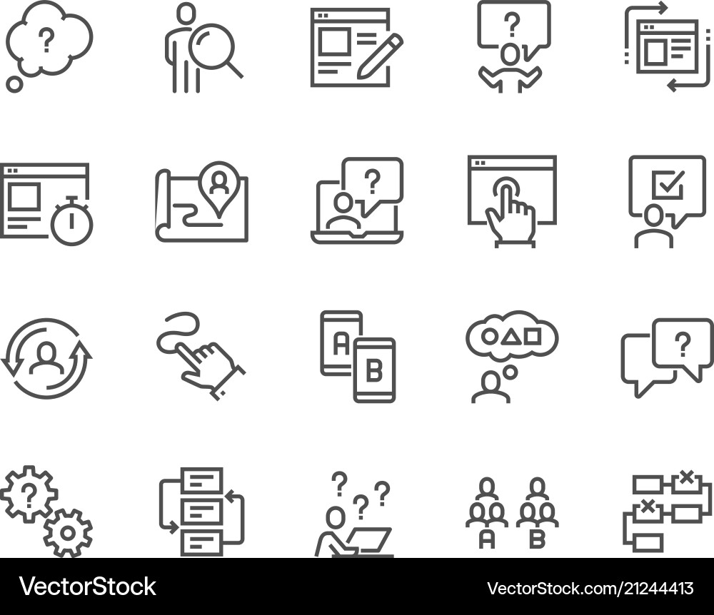 Line ui and ux icons Line ui and ux icons vector image