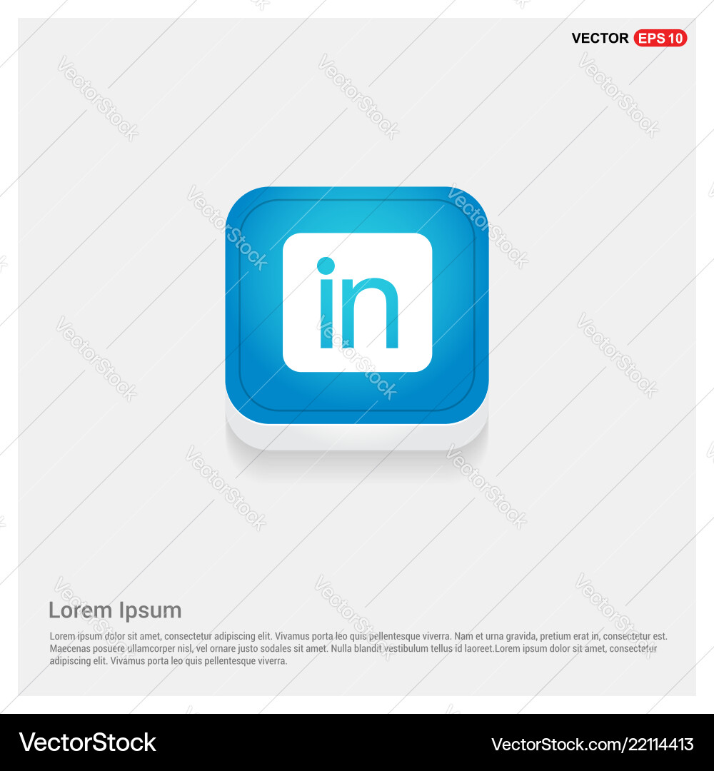 Linked in icon Vector Image