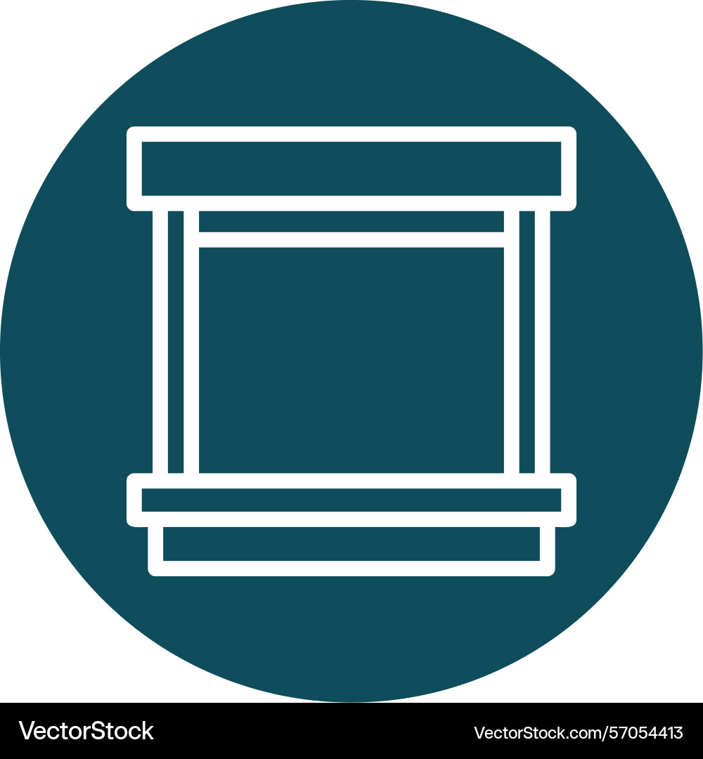 Loading dock line circle style icon design vector image