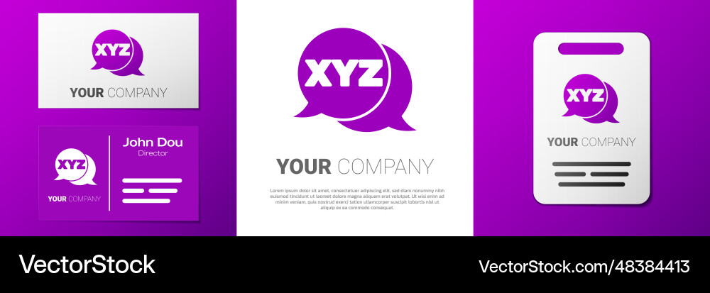 Logotype xyz coordinate system icon isolated Vector Image