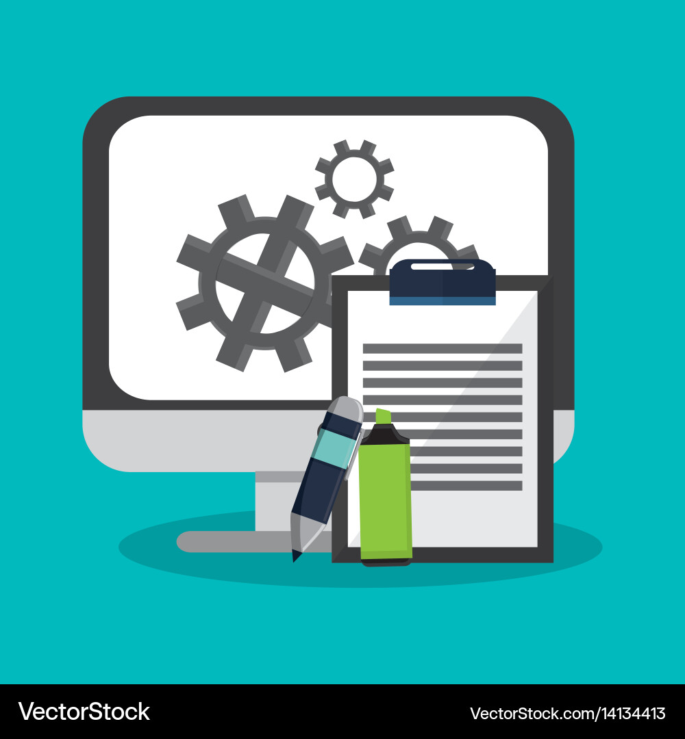 Monitor computer icon Vector Image