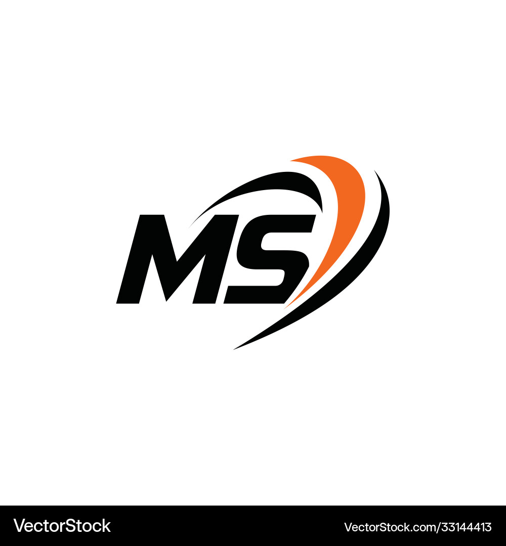 MS Initial Logo Vector Image
