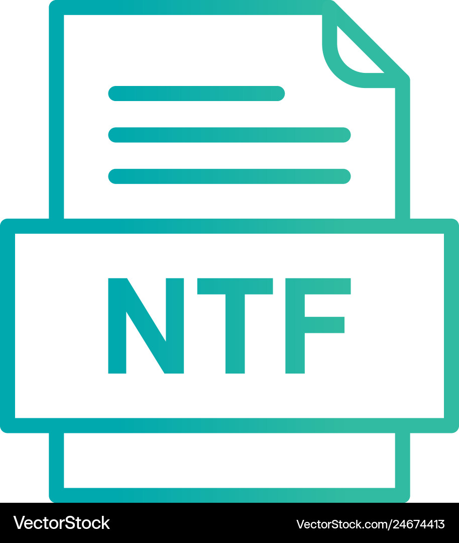Ntf file document icon vector image