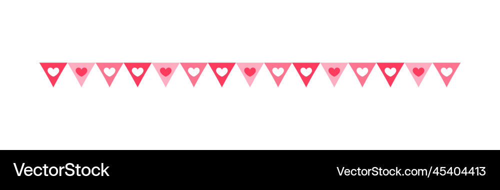 Pennant triangle flag with hearst pattern border Pennant triangle flag with hearst pattern border Vector Image