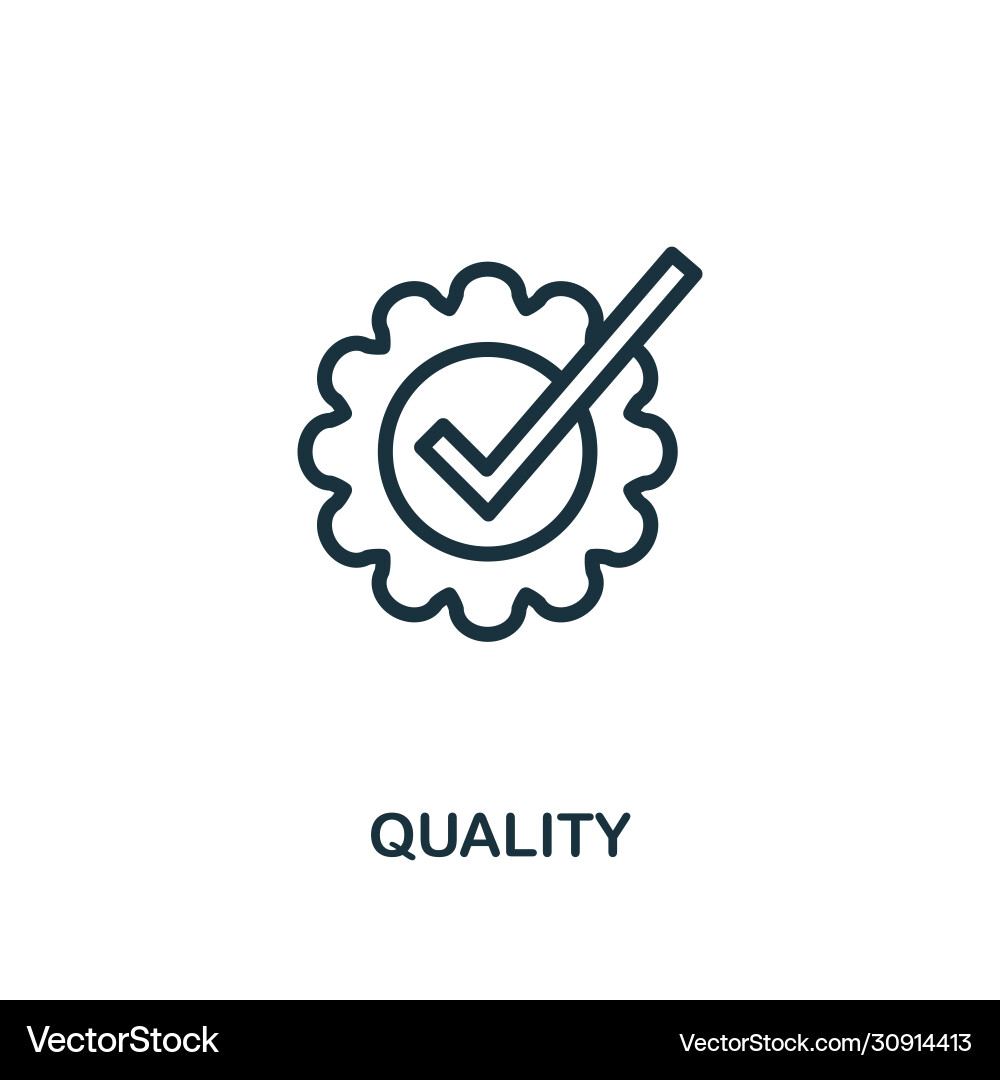 Quality icon line style simple element from Quality icon line style simple element from vector image