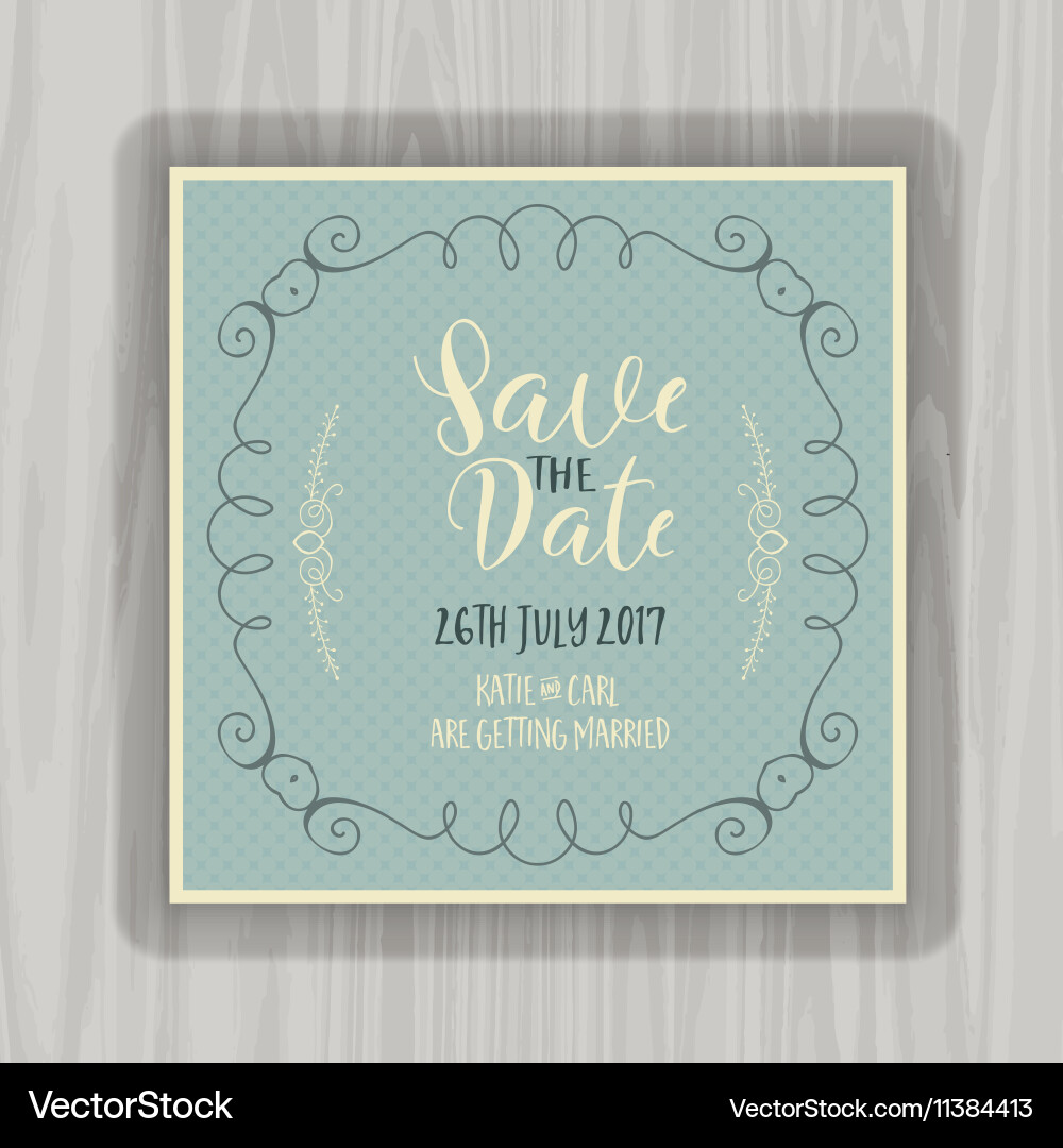 Save the date design Vector Image