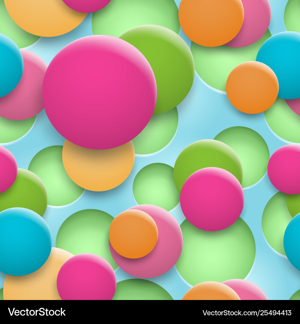 Seamless pattern holes and circles with shadows Vector Image