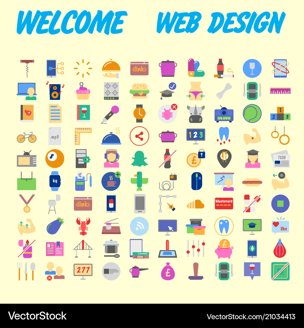 Set line icons in flat design with elements Set line icons in flat design with elements vector image