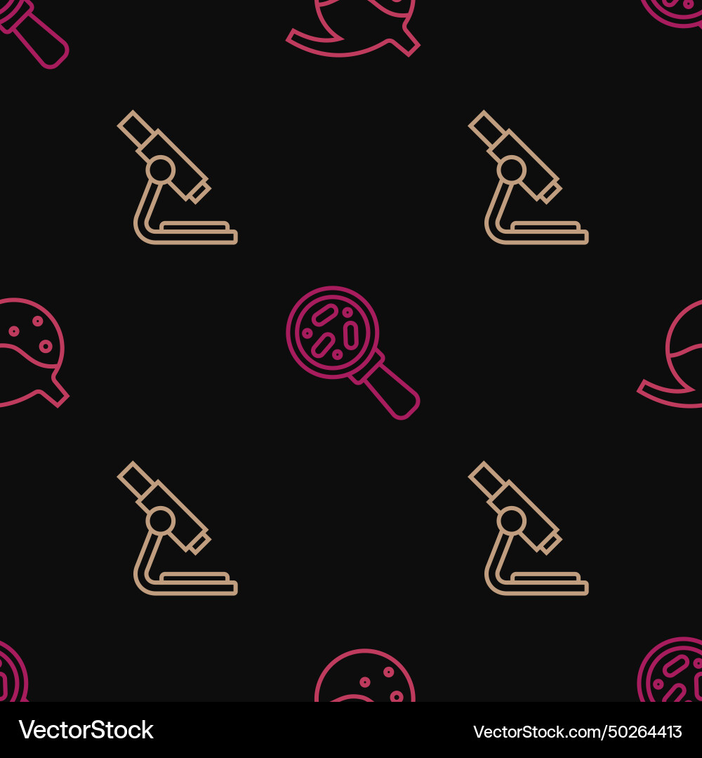 Set line test tube and flask microscope Set line test tube and flask microscope Vector Image