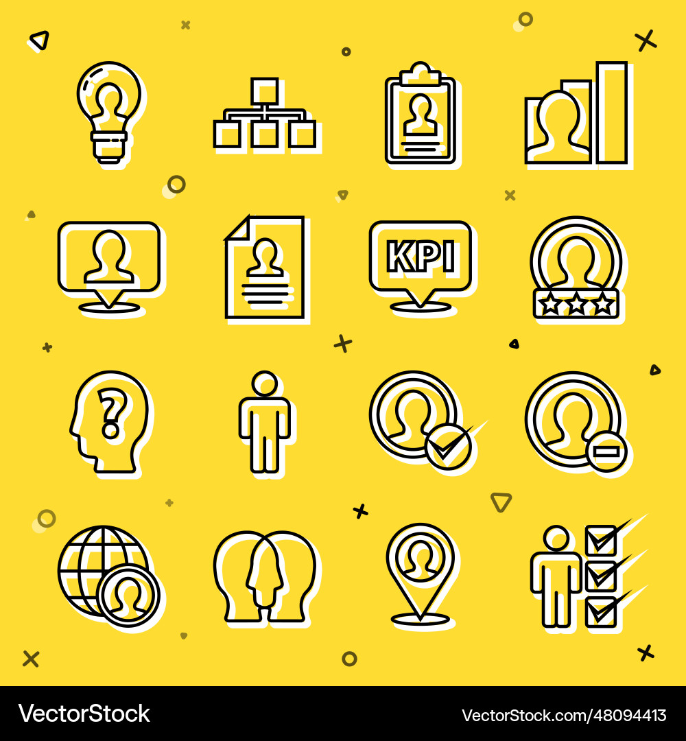 Set line user of man in business suit create Set line user of man in business suit create vector image