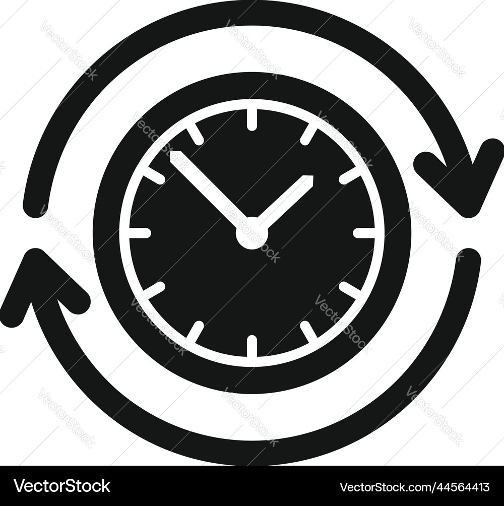 Simple Project Clock Icon Vector Image