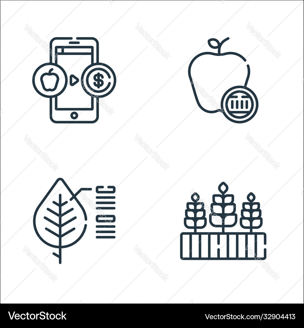 Smart farm line icons linear set quality Smart farm line icons linear set quality Vector Image