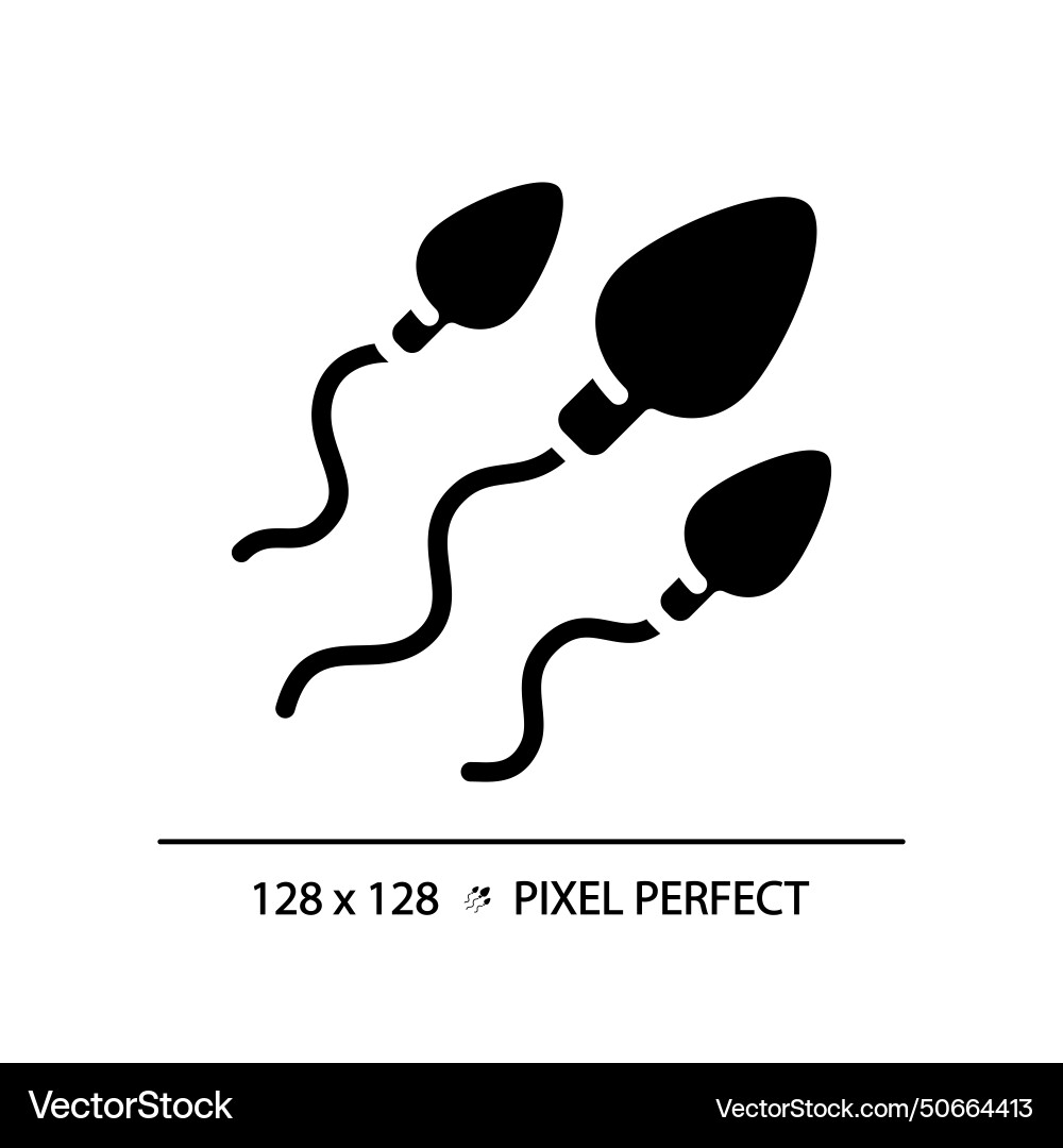 Spermatozoa Ei schwarzer Glyphen Spermatozoa Ei schwarzer Glyphen vektorbild