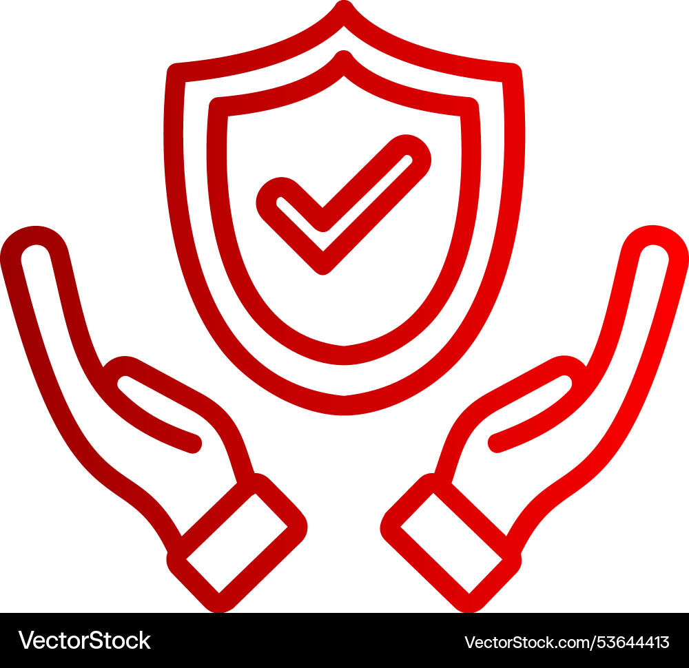Trust line gradient icon Vector Image