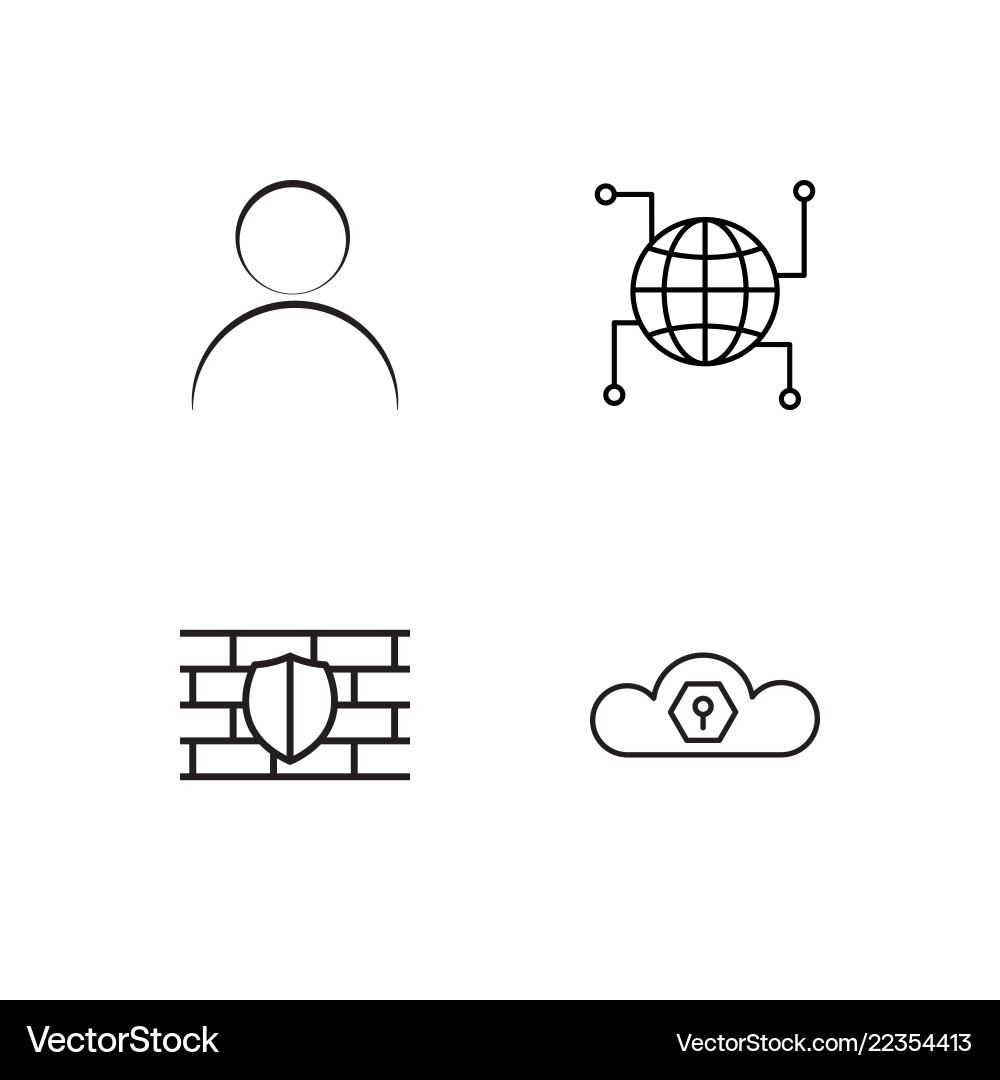 Web simple outlined icons set Web simple outlined icons set vector image