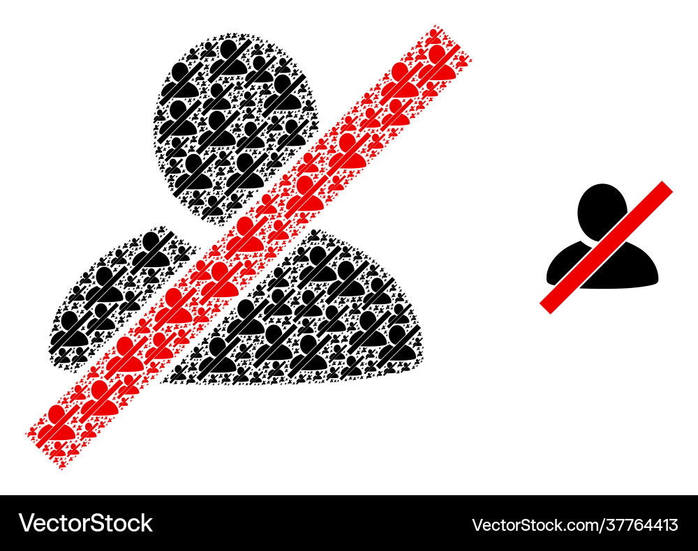 Wrong user fractal icon composition vector image