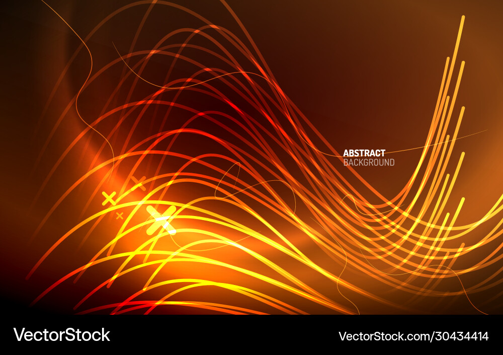 Abstract background - neon line design Vector Image
