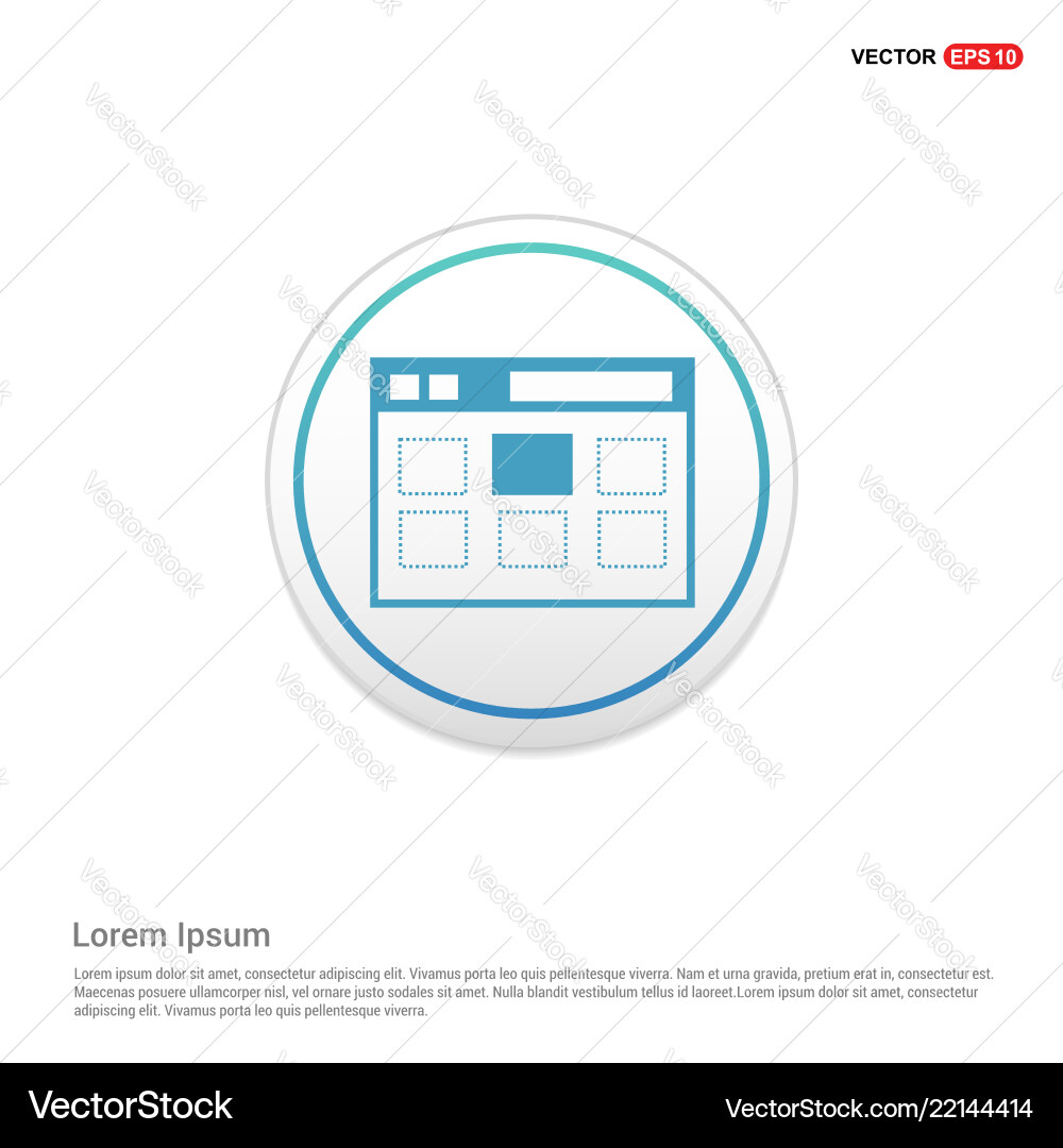 Application interface icon - white circle button Vector Image