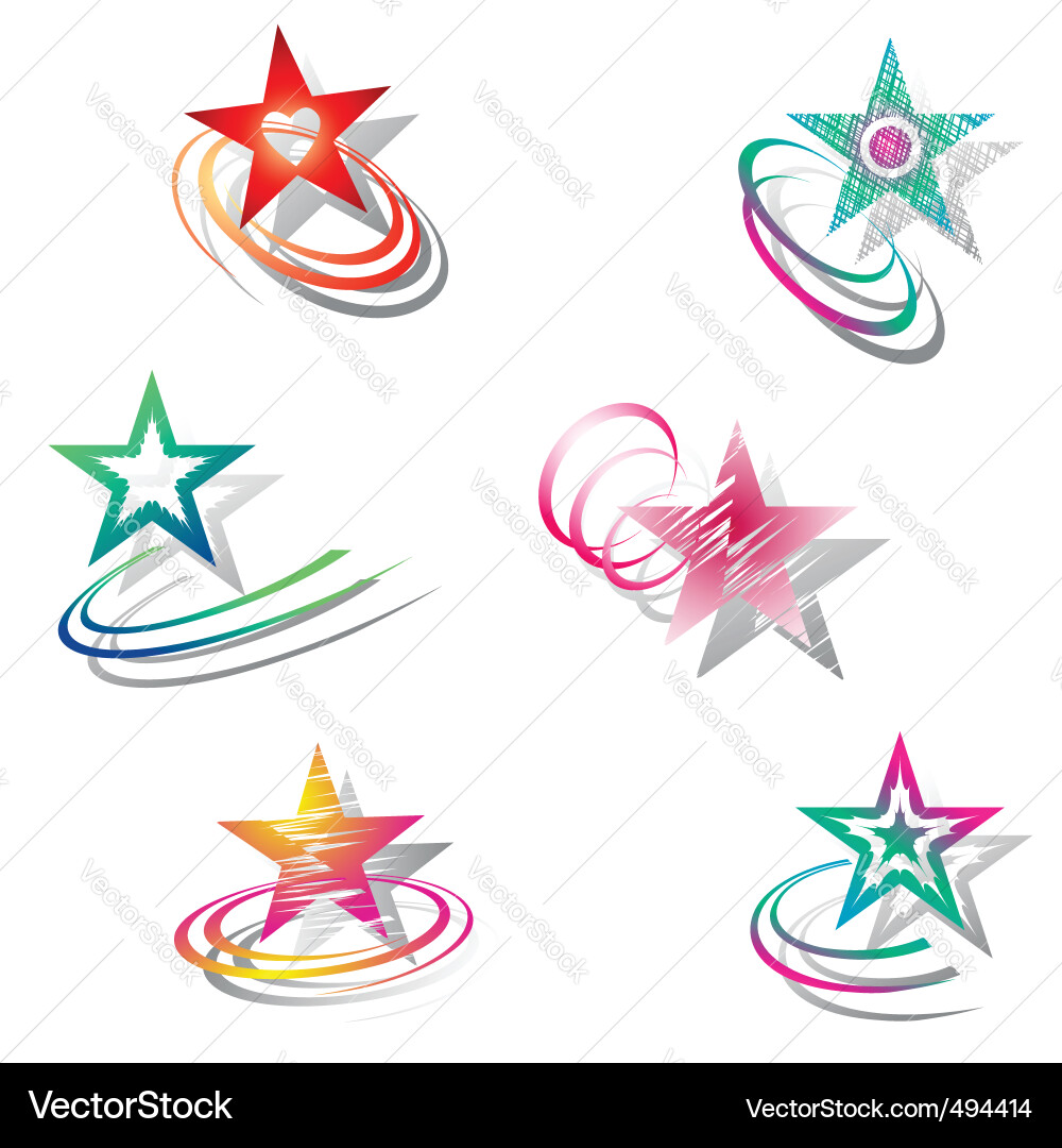 Celestial Star Collection Vector Image