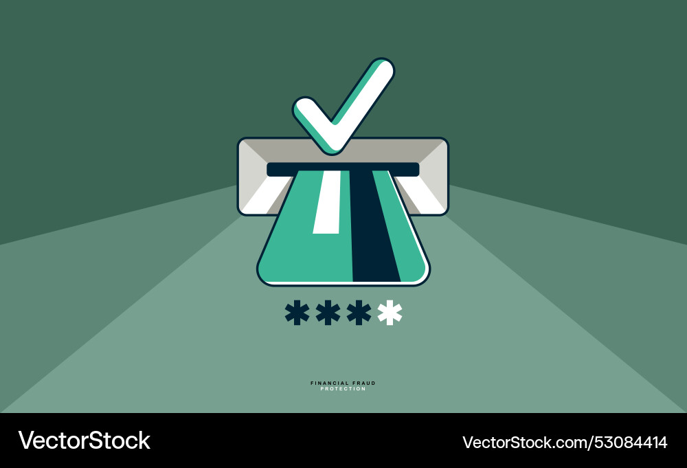 Credit card in atm with password or code Credit card in atm with password or code vector image