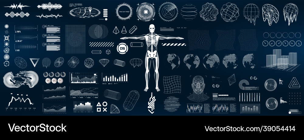 Futuristic Interface Elements vector image