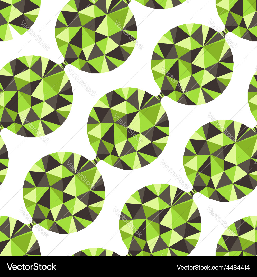 Geometric seamless pattern with gems vector image