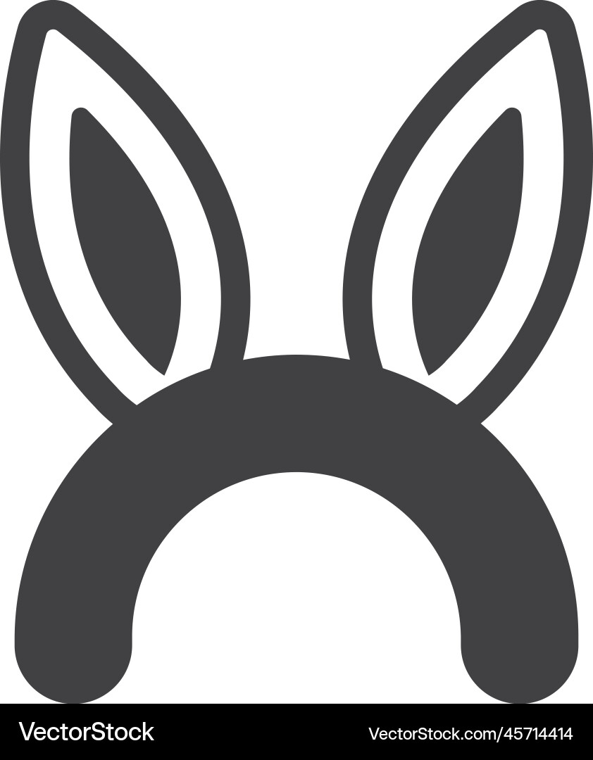 Headband with rabbit ears in minimal style Headband with rabbit ears in minimal style Vector Image