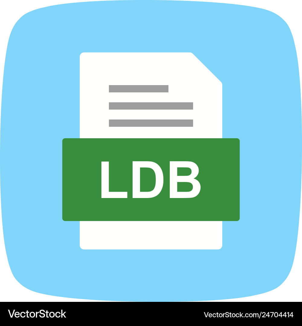 Ldb file document icon Vector Image