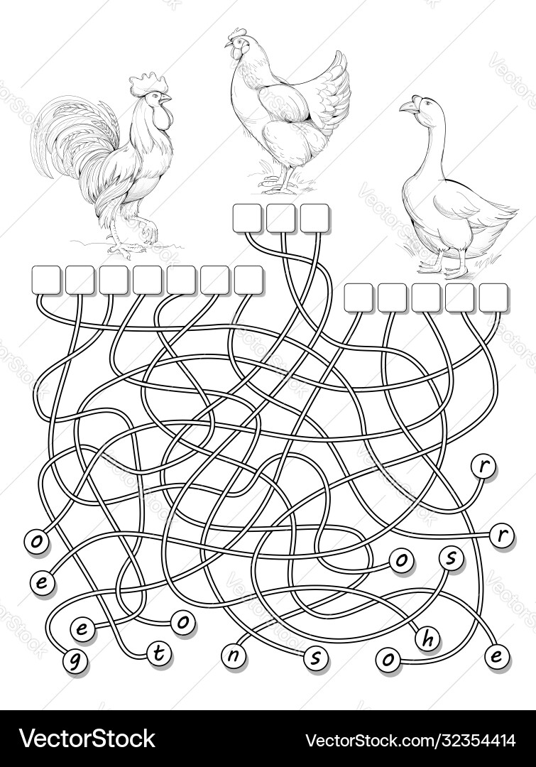 Logic puzzle game for study english vector image