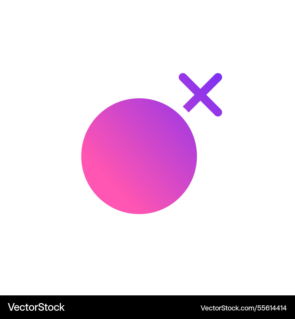 No cancel delete close remove gradient icon vector image
