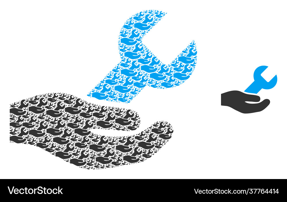 Repair service recursion icon composition Vector Image