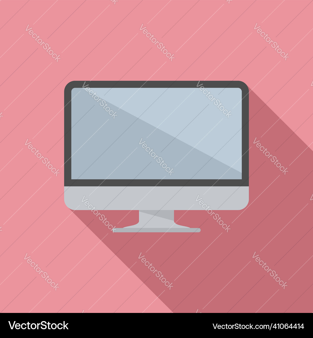 Responsive monitor icon flat computer Responsive monitor icon flat computer Vector Image