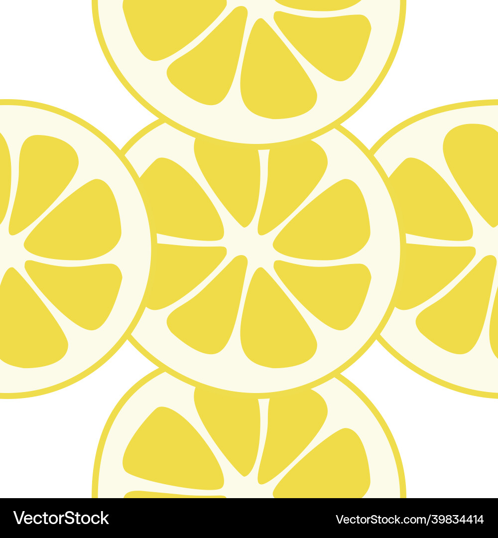 Seamless lemon slices pattern Seamless lemon slices pattern vector image