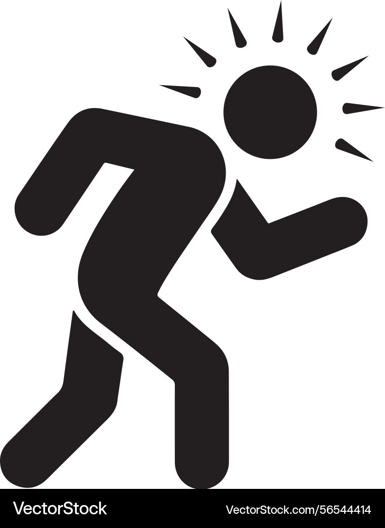 Silhouette of running figure with motion lines Silhouette of running figure with motion lines vector image
