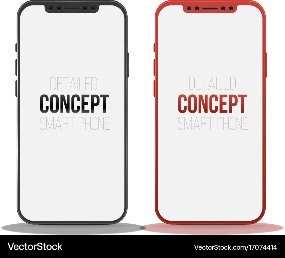 Smart Phone Mockups - Set of Models vector image