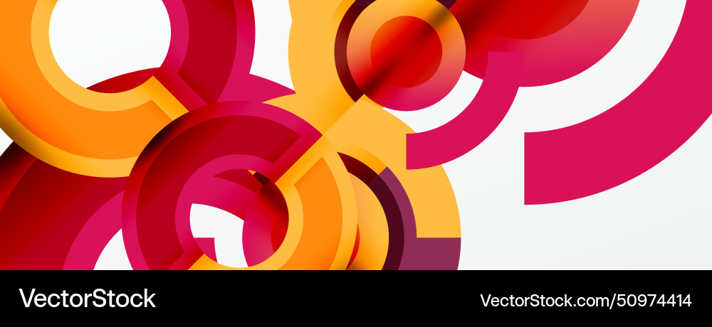 Trendy simple circle abstract background vector image