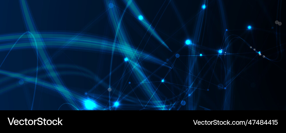 Abstract artificial intelligence cloud computing vector image