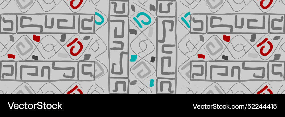 Abstract geometric seamless pattern with color vector image
