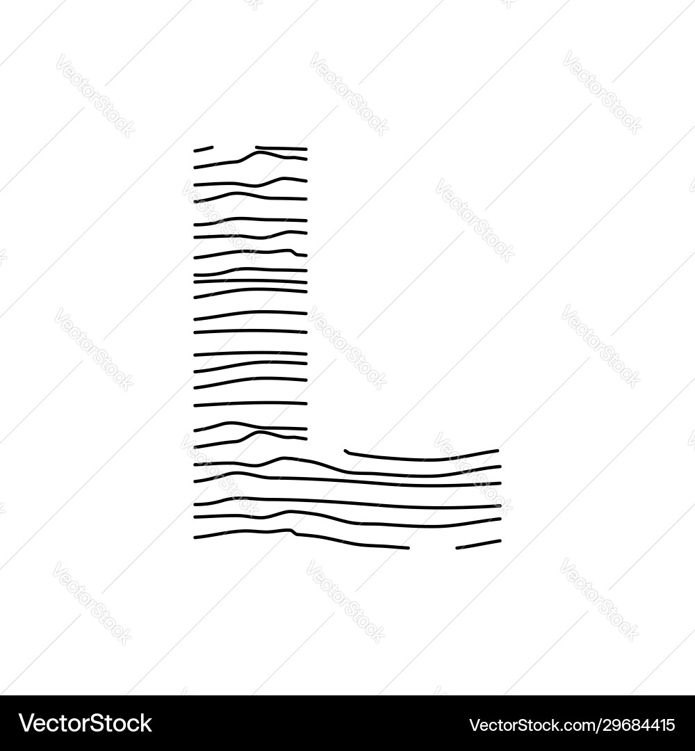 Abstract line initial l Abstract line initial l vector image
